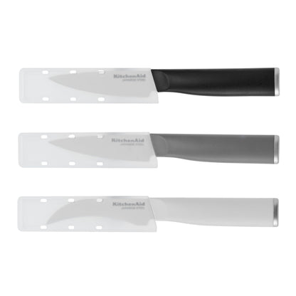 KitchenAid Paring Knife Set, Stainless Steel Kitchen Knife Set, Razor-Sharp Blades, 3 Piece, Multicolor