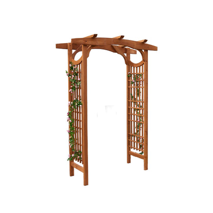 ScienGarden Solid Fir Wooden Garden Arch Premium Outdoor Trellis for Climbing Plants, 83.12”H×59”W×29.75’’D, Also can be Used for Wedding and Party Decoration