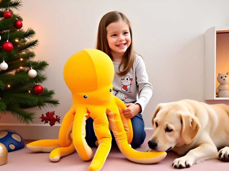 Ryttir 24 Inch 15% Chubbier Large Octopus Stuffed Animal,Soft Weighted Squid Plush Stuffed Octopuss Body Pillow for Kids and Adults - Perfect Valentine Octopus Gifts for Cuddling and Room Decoration