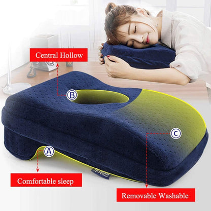 BOLLAER Nap Sleeping Pillow Cushion for Office, Memory Foam Face Down Desk Pillow with Washable Cover