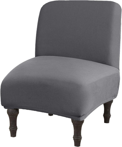 Armless Armless Accent Chair Cover, Large Size Slipper Chair Slipcover, Stretch Universal Thin Fabric Living Room Chair