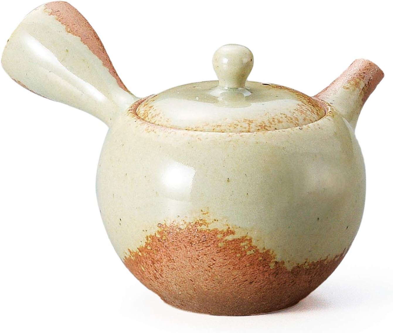 Tokoname Y715 Isshin Ash Glazed Round Teapot for Tea, 8.1 fl oz (230 ml)