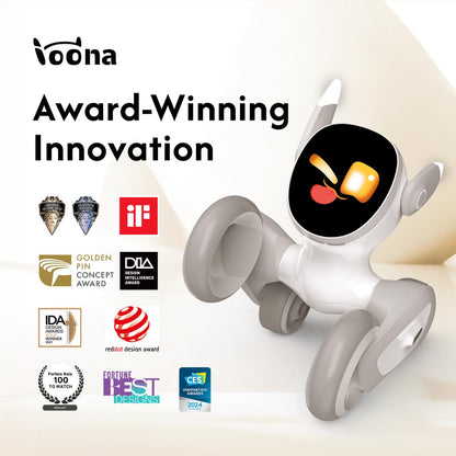 Loona Robot Pet Dog ChatGPT-4o Smart AI-Powered Companion Voice & Gesture Control, Real-Time Interaction Robotics Toys for Kids, Home Monitoring - Includes Charging Dock