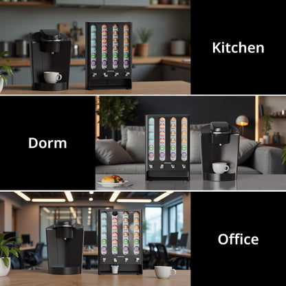 LifeMoreasy K Cup Holder Creative Coffee Pods Storage Stand Vending-Style K Pod Dispenser K Cup Organizer for 28 Pods