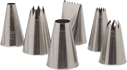 Ateco Cake Decorating Set - Includes Couplers, Decorating Bag, and Decorating Tubes