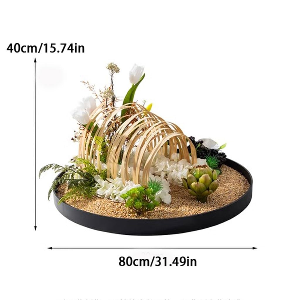 Faux Tree Large Round Table in The Middle of The Turntable Flower Hotel Table Restaurant Light Luxury Decorations Landscape Decorations Faux Plants Indoor(Large)