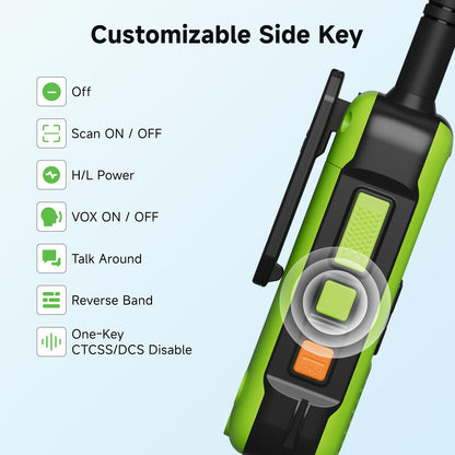 Retevis EZTalk 5 GMRS Two Way Radios, GPS BDS Walkie Talkies Long Range, APP Control, NOAA Weather Alerts, 2000mAh Type-C Rechargeable, IP54 Waterproof, for Outdoor Adventures, Hiking (4 Pack)