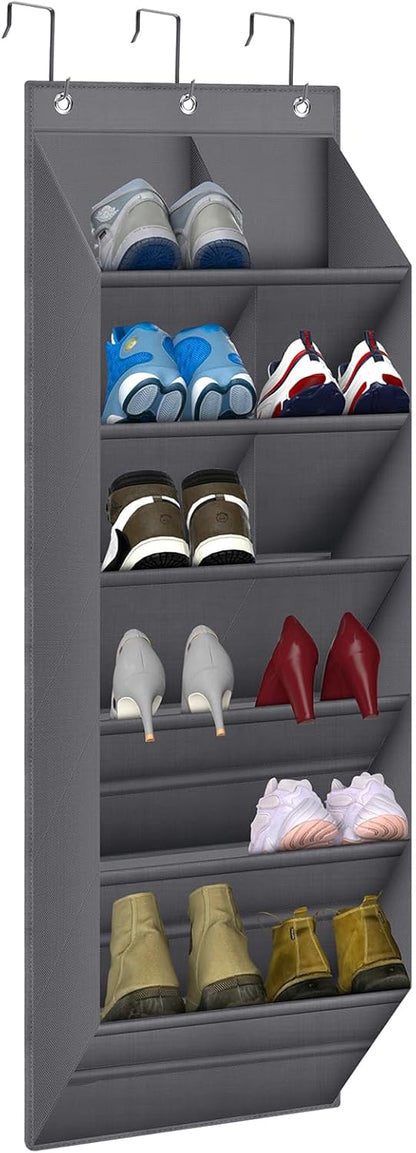 Closet 9 Hanging Shoe Organizer for with Deep Pockets, Over the Door Shoe Rack, Shoe Holder for Narrow Door Dorm RV