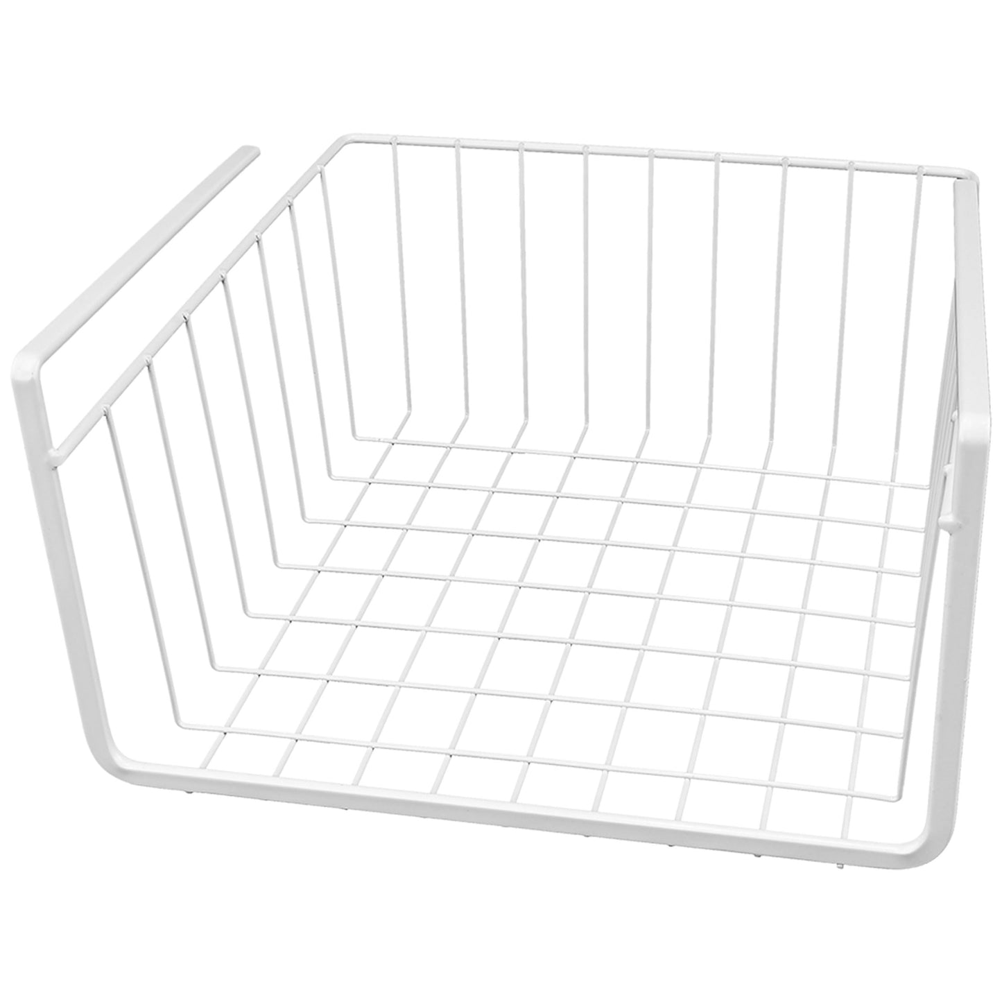 Southern Homewares White Wire Under Shelf Storage Basket Set – 4-Piece Under Cabinet Hanging Storage for Kitchen, Pantry, Organization (10.25" L x 10" W x 4.63" H, 1, Pack of 2)