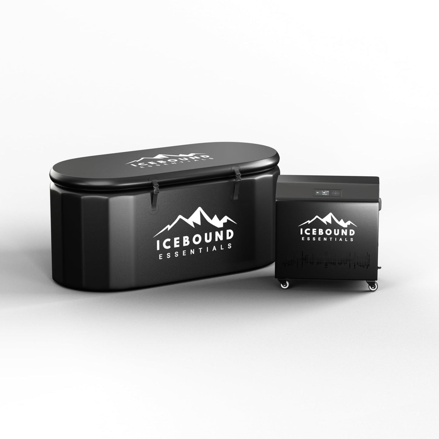 Icebound Essentials Inflatable Cold Plunge Tub - XL, Black - 150 Gallon Ice Bath - Chiller Compatible – Inflatable