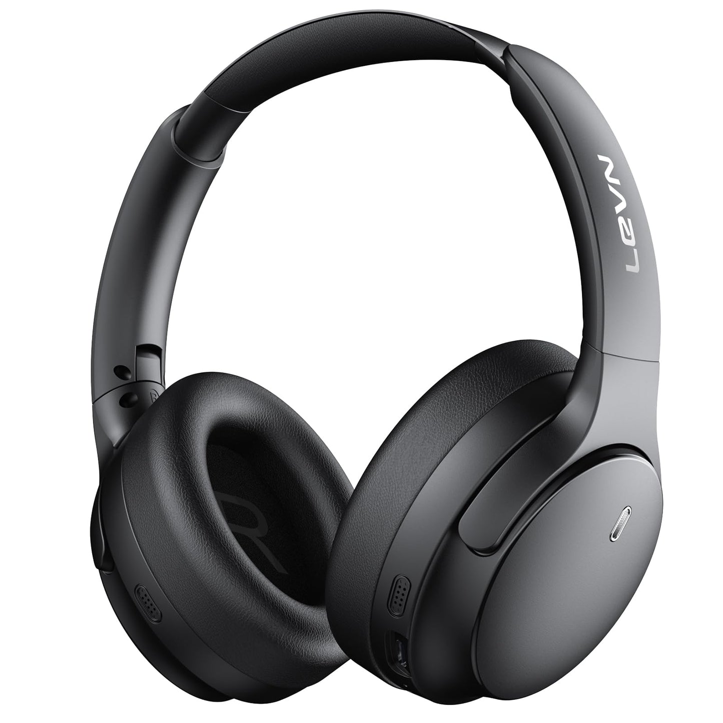 LEVN Hybrid Active Noise Cancelling Headphones, Wireless Headphones Bluetooth 5.4 with Transparent Mode, Hi-Res Audio, Deep Bass, 70H Playtime Over Ear Bluetooth Headset for Work/Travel/Home/Office