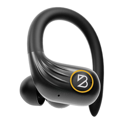 Back Bay Audio Runner 60 Wireless Running Earbuds, 80 Hour Long Battery Life Over The Ear Earbuds with EarHooks, Wrap Around Earphones Wireless Bluetooth Earphones with Microphone, in Ear Headphones