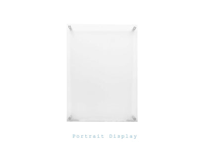6x8 Floating Acrylic Picture Frame With Chrome Standoff Double Panel Wall Mount Photo Frame for Picture Up To inches (Inner Max Size is 6x8 inch)