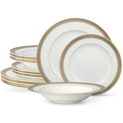 Noritake Brilliance 12-Piece Dinnerware Set, Service for 4