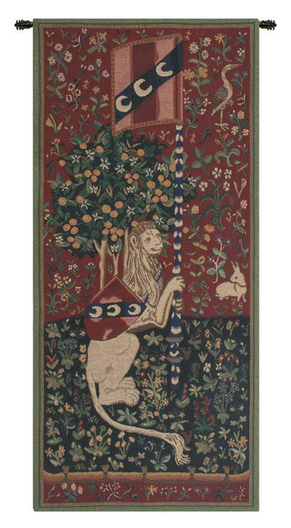 C Charlotte Home Furnishings Inc Portiere du Lion Belgian Tapestry Wall Hanging | Viscose Cotton and Polyester Blend Wall Art | 46 in. x 21 in | Home Decor Accents