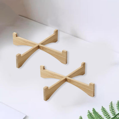 Wood Plant Stand, Bamboo Plant Stand, Sturdy Flower Pot Holder for Indoor Outdoor, Mid Century Modern Design