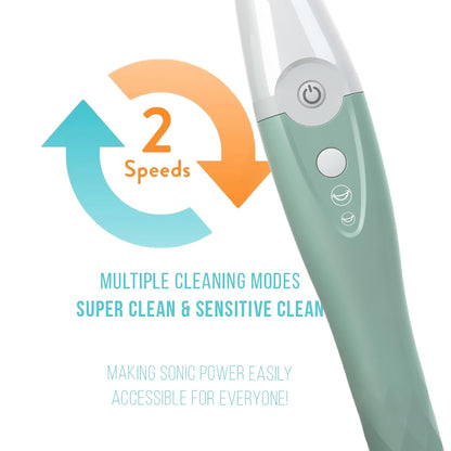 Tao Clean UV Sanitizing Sonic Toothbrush and Cleaning Station, Electric Toothbrush, Dual Speed Setting, White