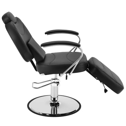 Multi-Functional Beauty Salon Barber Chair for Long Beauty Sessions and a Variety of Services Such As Haircuts, Shaving, Skincare Treatments, Tattoo Shop,and Makeup (Black)
