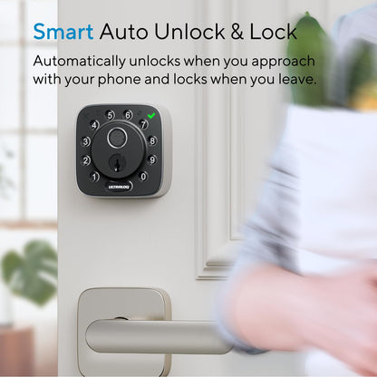 ULTRALOQ Bolt Fingerprint WiFi Smart Lock, Works with Apple Home, Siri, Alexa, 8-in-1 Keyless Entry with Fingerprint ID, App Remote Control, Keypad Deadbolt, BHMA Cert., Easy Install, 10 Mo. Battery