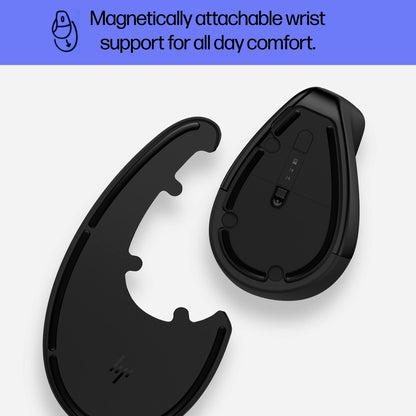 HP Wireless Silent 280M Mouse - Ergonomic Right-Handed Design, 18 Month Battery Life, and 2.4GHz Reliable Connection - Works for Computers and Laptops - Far Quieter Clicks than Most Mice,Black