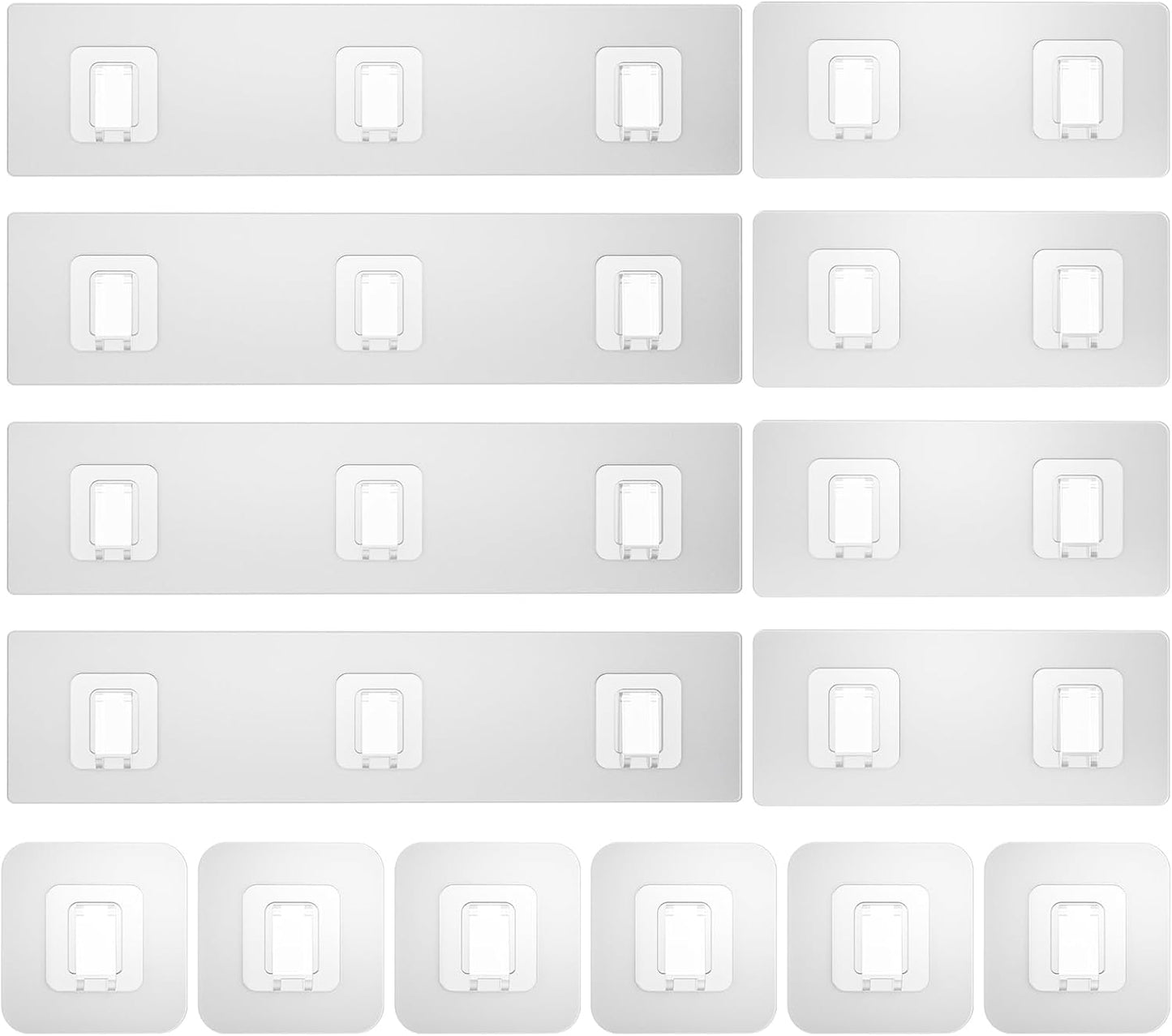14 Pack Lsnisni Shower Caddy Adhesive Replacement, Waterproof Shower Shelf Adhesive Strips, Strong Adhesive Flat Hooks