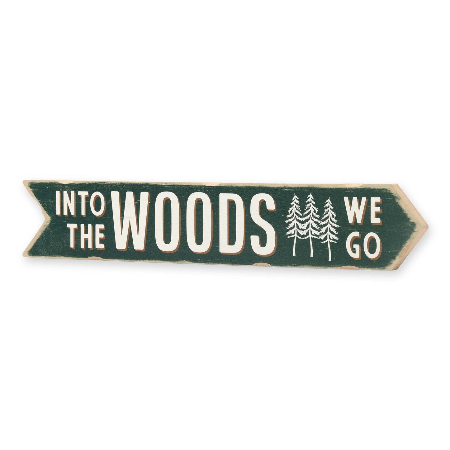 Into the Woods Arrow Wood Wall Decor - Rustic Outdoorsy Wall Art for Cabin, Lodge, or Man Cave
