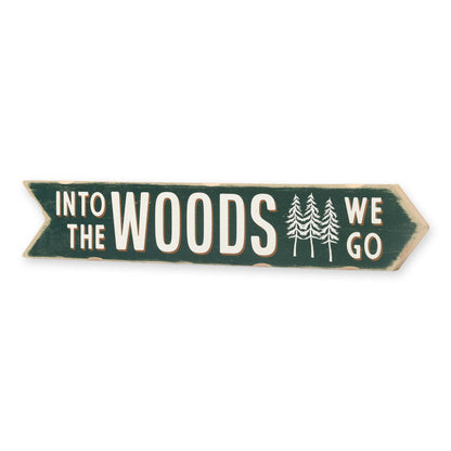 Into the Woods Arrow Wood Wall Decor - Rustic Outdoorsy Wall Art for Cabin, Lodge, or Man Cave