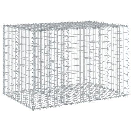 Favemtsl Large Galvanized Wire Raised Garden Bed Outdoor Planter Box 39.4"x59.1"x39.4" Silver Cubic Basket Holds 1800 lbs for Modern Landscaping Projects