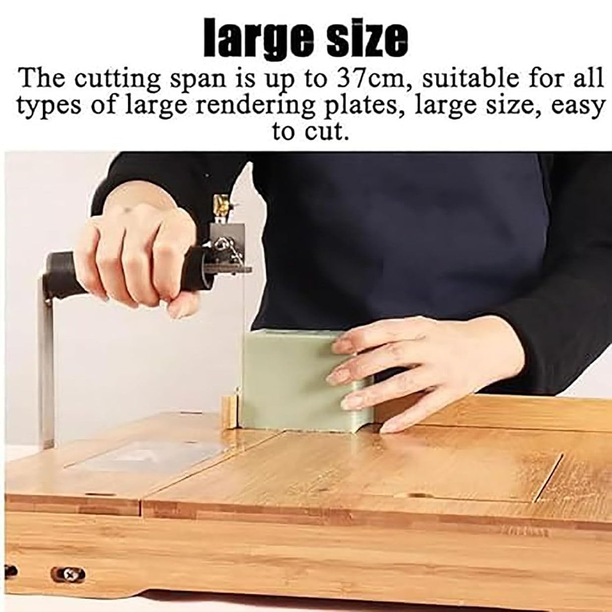 XQZMZSCP Loaf Soap Making Cutting Mold Kit, Adjustable Wooden Soap Cutter Machine with Size Scale and Hidden Storage Box