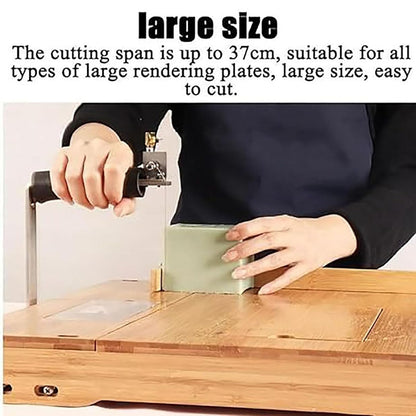XQZMZSCP Loaf Soap Making Cutting Mold Kit, Adjustable Wooden Soap Cutter Machine with Size Scale and Hidden Storage Box