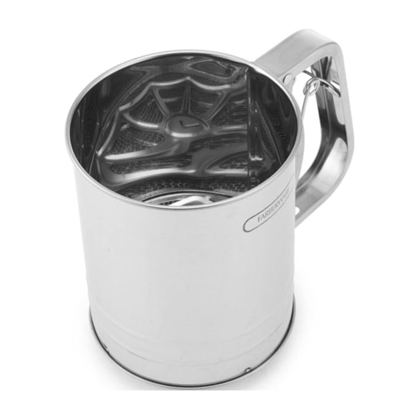 Farberware Stainless Steel Flour Sifter (3-Cup) - Classic Lightweight Handheld Baking Sieve for Flour, Confectioners Sugar, Dry Ingredients - Ideal for Cakes, Cookies, Pastries