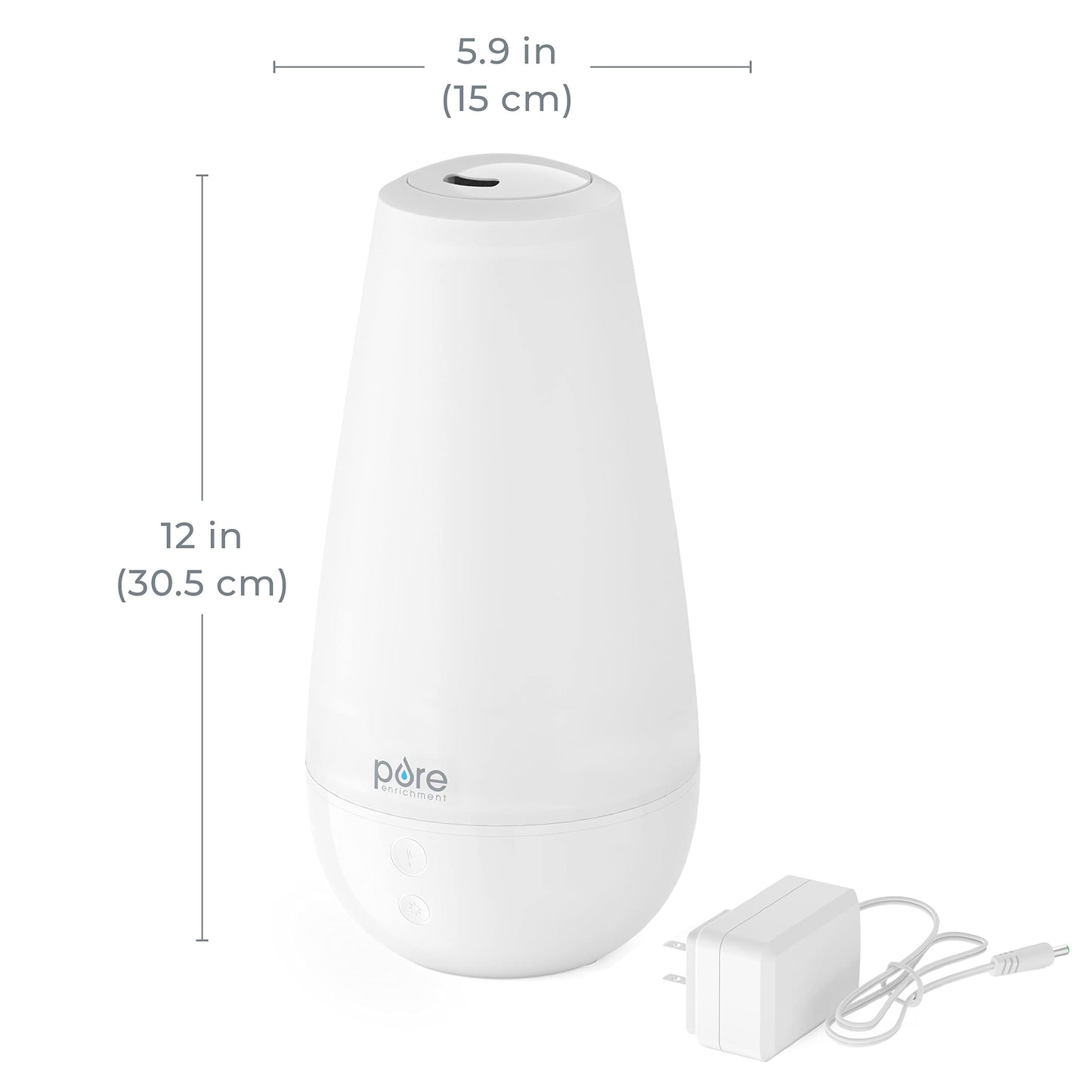 Pure Enrichment PureSpa XL 3-in-1 Cool Mist Humidifier, Essential Oil Diffuser & Mood Light - 2L Tank Provides Powerful Mist Coverage up to 350 sq ft in Bedroom, Office & Large Rooms