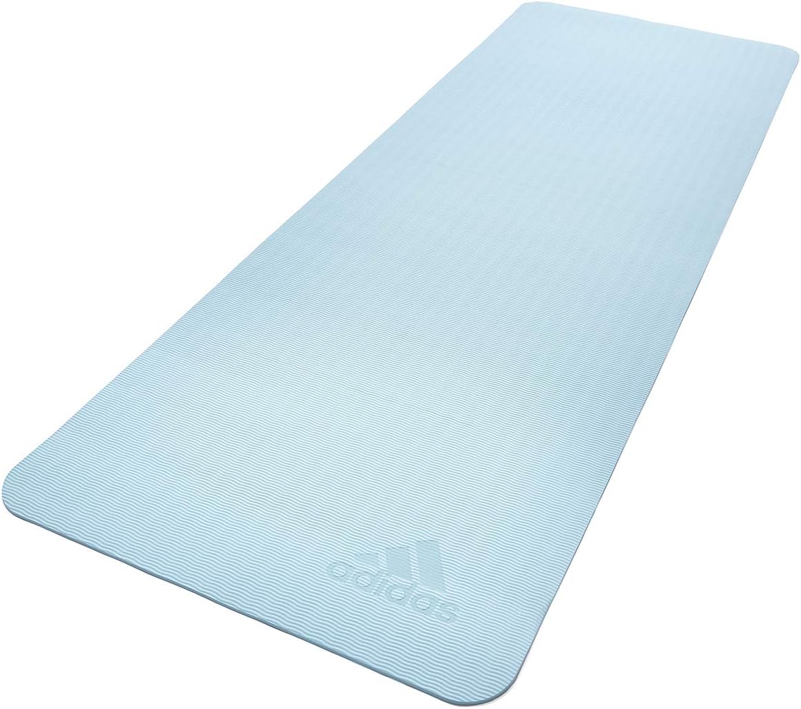 adidas Premium Yoga Mat, Firm-Density Workout Mat, 5 mm