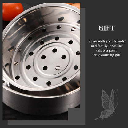 Stainless Steel Steamer Basket for Rice Cooker, 8.85 Inch Thicken Steaming Rack for Vegetables, Seafood, Dumplings, Dishwasher-Safe