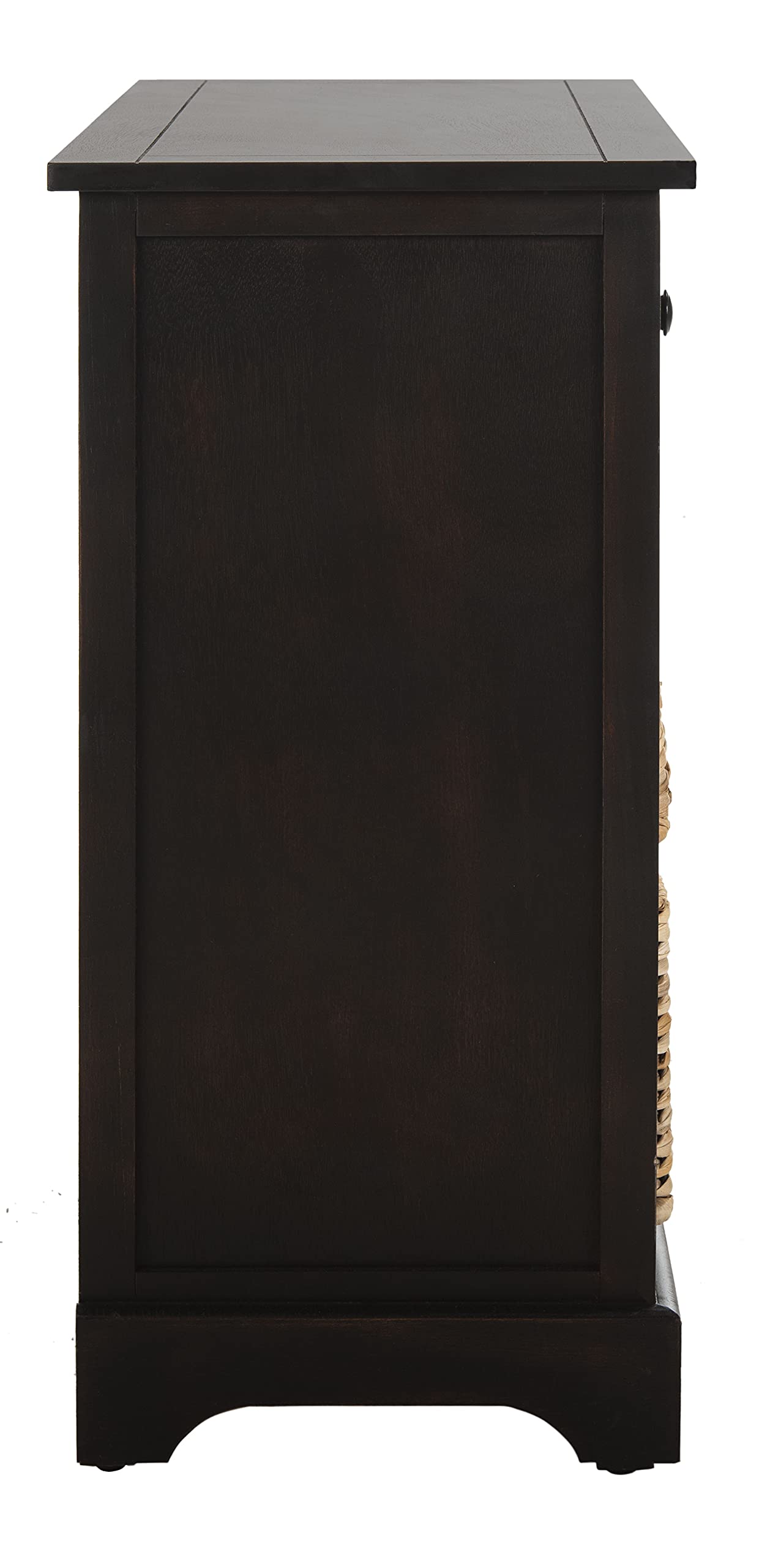 SAFAVIEH Furniture - Herman 2-Drawer Storage Unit - Brown - Solid Wood - Classic Storage Design - Ideal for Living Room, Entryway, Home Office, 29" W x 13" D x 27.5" H - Fully Assembled (AMH5702F)