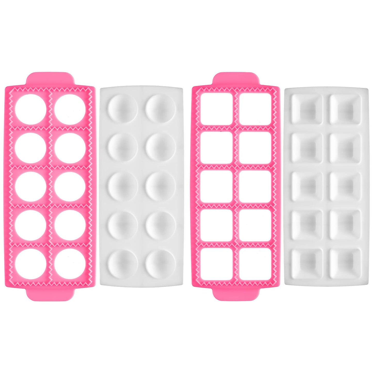 Ravioli Maker 2 Set Large Ravioli Cutter Ravioli Press Set Round Ravioli Mold and Cutter Square Ravioli Mold Ravioli Stamp for Kitchen Home Ravioli