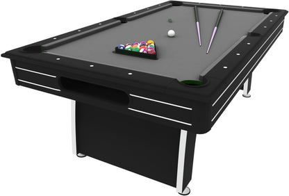 Fat Cat Tucson 7 Foot Pool Table with Automatic Ball Return, Billiard Table with Arcade Style Black Finish, 818 Bumpers, Includes Cues and Balls