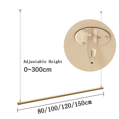 KYTGFH Clothing Garment Rack Adjustable Height Display Clothes Store Rack Ceiling Wedding Dress Hanging Rack Hanger Storage,Wall Mounted Commercial Bedroom Organiz,3pcs,100CM