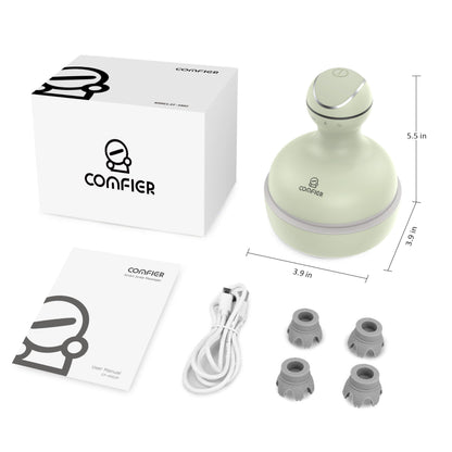 COMFIER Electric Scalp Massager with Mutlti-Modes Vibration, Portable Handheld Head Scratcher for Hair Growth,Waterproof Head Massager for Full Body,Dog Cat Massager for Deep Clean and Stress Relax