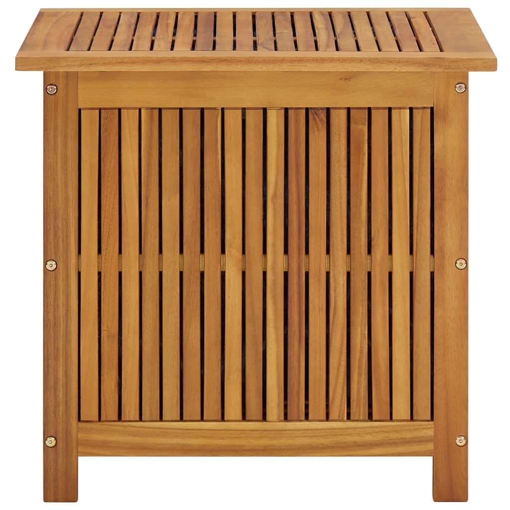 Fregramei Acacia Wood Patio Storage Box, Outdoor Storage Container, Wooden Portable Deck Box & Outdoor Container for Patio Garden Pool Yard, 23.6"x19.7"x22.8" Solid Wood Acacia,-164