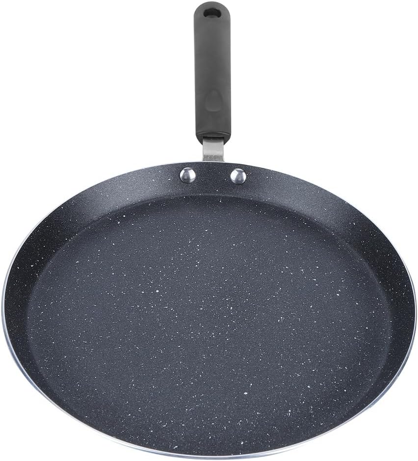 Yosoo Non Stick Frying Pan, Fast Heating Aluminum Alloy Cookware with Heat Proof Handle for Breakfast