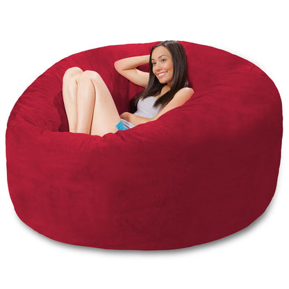 Comfy Sacks Memory Foam Bean Bag Chair, Cinnabar Micro Suede
