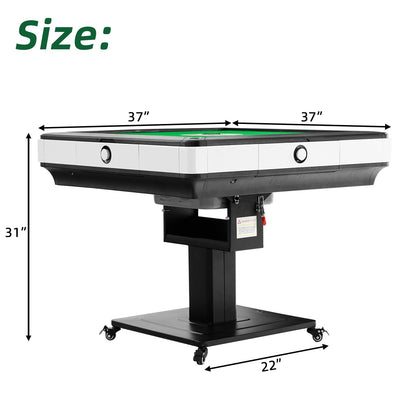 TREZHILU Chinese Mahjong Table Automatic,No Numbered Tiles,with 2 Sets of 42mm 144 Tiles,Automatic Mahjong Table Suitable for Home & Outdoor Leisure, Gifts for Chinese Players