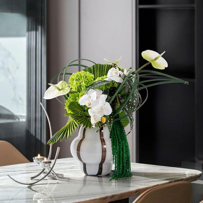 XUNTING Artificial Plants Indoor Modern Light Luxury Simulation Flower Art Decoration Table Fake Flower Sales Office Negotiation Table Coffee Table Hotel Decoration Flower Plants Decor