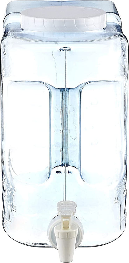 Arrow Home Products Oasis Drink Dispenser for Fridge, 2.5 Gallon - Plastic Beverage Dispenser with Spigot for Easy Dispensing - BPA Free Clear Plastic - Convenient Handle, Easy-Pour Spout