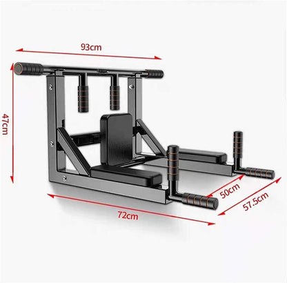 JDXQBLD Pull Up Bar, 2 in 1 Chin Up Bar with Multi-Grip, Multifunctional Dip Station, Fitness Training Equipment for Home Gym Workout, Max Load 500kg