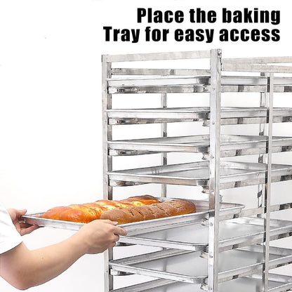 DFTWJMA Roll Baking Tray Rapid Cooling Rack Commercial Baking & Bakery-Grade Food Tray Cooling Cart — Featuring Four Castors Suitable for Kitchens and Bakeries