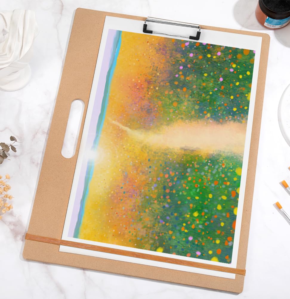 TX liteart Drawing Board - 14" x 17.8" Sketch Board with Handle for Drafting Art - Portable Clipboard for Class or Studio Fit in Artists Tote