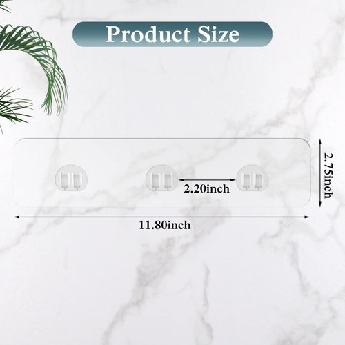 EAGMAK Transparent Shower Caddy - No Drilling Adhesive Soap Holder | 2 Pack Bathroom & Kitchen Storage