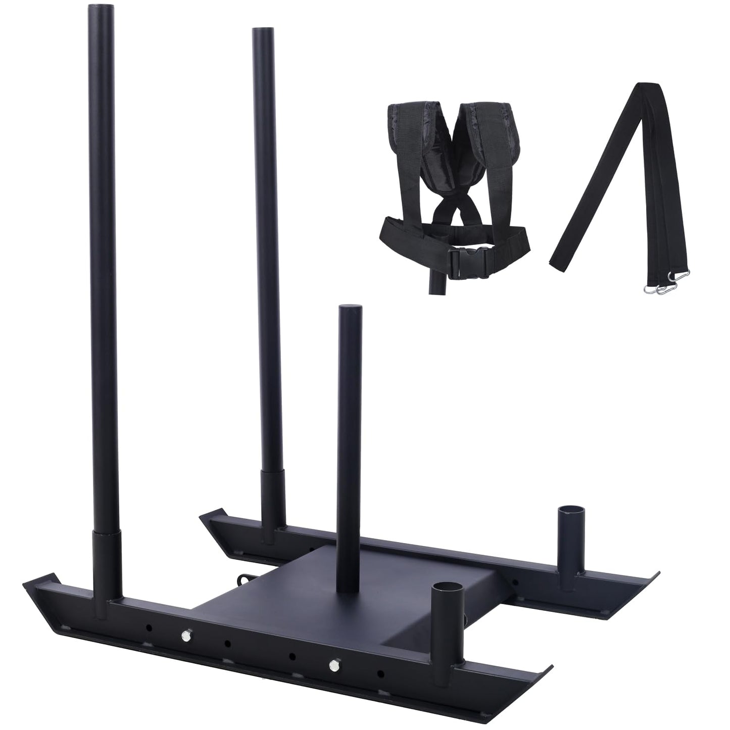 Weight Training Pull Sled, Steel Workout Equipment for Athletic Exercise and Speed Improvement